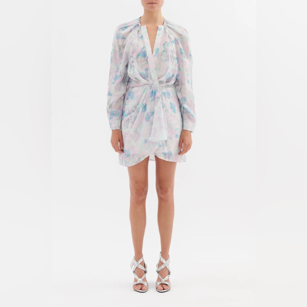 NWT IRO Odine Size 40 fits like 8 Medium Pastel Pink Long Sleeve Dress